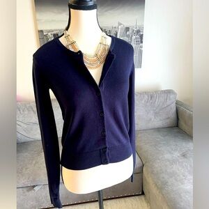 NWOT 🌟H&M Blue Cardigan Sweater Fine-Knit V-Neck🌟